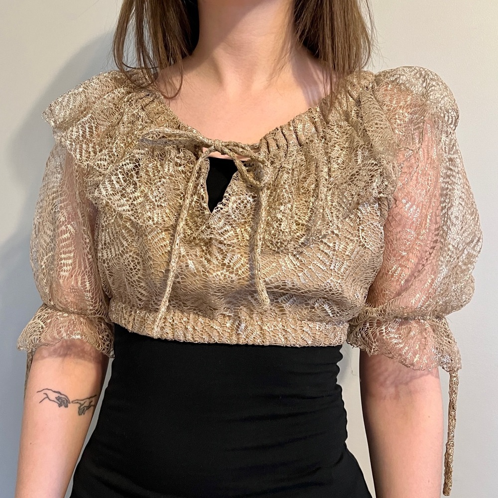 NWT Moschino Lace Crop Blouse